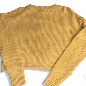 Yellow cropped sweater from Wild Fable